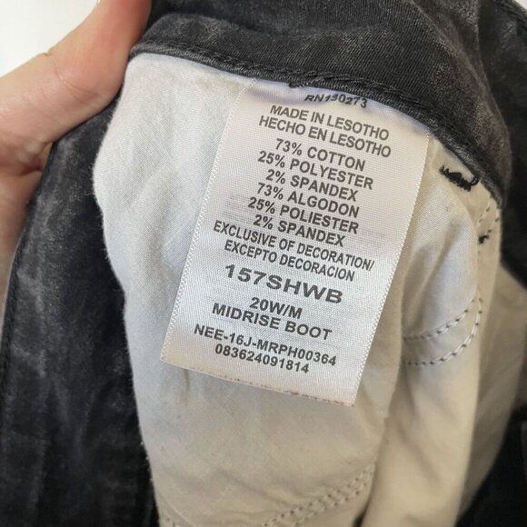 Riders By Lee Womens Mid Rise Bootcut Jeans Black Denim Stretch Classic 5-Pocket - Picture 6 of 6